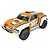 Team Associated RC10DR Dakar Rally Edition 1/10 scale RC buggy in orange with white and blue racing decals on a white background.