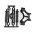 RPM Black T/E-Maxx Front or Rear Shock Tower & Mounts 80162