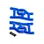 RPM Blue Nitro Stampede/Nitro Rustler/Nitro Sport/Bandit Front Suspension Arms 80495