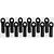RPM Black Traxxas Long Rod Ends 12Pcs 80512