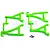 RPM Green 1/16 E-Revo Front Upper & Lower Suspension Arm Set 80694