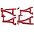 RPM Red 1/16 E-Revo Front Upper & Lower Suspension Arm Set 80699