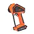 Spektrum DX Rugged DSMR+ 2.4Ghz 12ch radio transmitter in bright orange and black, viewed from the side against a white background.
