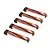 Five BetaFPV LAVA 1S 300mAh LiPo batteries arranged in a diagonal row on a white background.