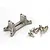 A silver metal Traxxas nitro engine mount with six matching screws on a white background.