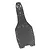 A flat, black carbon fiber RC chassis plate with a woven texture and multiple pre-drilled mounting holes.
