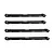 GPM Black Aluminium Front Upper & Lower Chassis Linkages 4Pcs RBX049F-BK