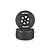 Atrek 2.3" Wildfire Pro Ribbed Front Tyres on Black 6 Spoke Rims - Glued Wheels 2Pcs 2124