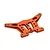 Atrek Aluminium Rear Shock Tower - Orange 2101