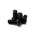 A small pile of four black metal binder head screws with fine threads against a white background.