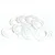 A small pile of ten translucent white silicone O-rings on a plain white background.