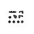 A set of black plastic RC steering assembly parts, including bell cranks, servo saver components, and hex nuts, arranged on a white background.