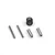 Maverick Steering Saver hardware set including two metal pins, two metal sleeves, and one black coil spring on a white background.
