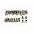 A set of silver-coloured metal ball studs and small cylindrical spacers arranged on a white background.