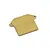 A brass chassis weight for RC cars, featuring two mounting holes and the text 3.5g engraved on the surface.