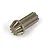 A metallic 10-tooth differential pinion gear for an RC car, shown from a high-angle perspective against a white background.