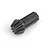 A close-up studio shot of a black steel 10-tooth differential pinion gear for an RC car.