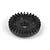 A black steel 30-tooth differential bevel gear for Maverick RC vehicles, shown from an angled top-down perspective against a white background.