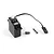 Maverick MS-02 mini servo with black plastic casing, white output gear, attached wire with connector, and three metal mounting screws.