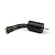 A black Maverick 2845 brushless RC motor with three black wires ending in gold bullet connectors, isolated on a white background.