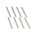 Eight identical silver-coloured metal suspension pins arranged in two rows of four against a white background.