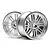 HPI 3.3" 8 Spoke Matte Chrome Rims 2Pcs 3139