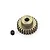 A bronze-coloured 26T 48P pinion gear with a small black grub screw beside it on a white background.
