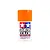 A 100ml can of Tamiya TS-31 Bright Orange lacquer spray paint for plastic models, featuring the Tamiya logo and white text on an orange background.