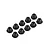 Atrek Steel 4mm Flanged Serrated Nyloc Wheel Nuts 10Pcs - Black 2049