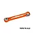 An orange GPM Racing aluminium steering link with silver ball ends on a white background.
