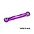 A purple GPM Racing aluminium steering link with silver metal pivot balls at each end, isolated on a white background.
