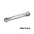 A silver GPM Racing aluminium steering link with ball ends, shown against a white background.
