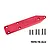 A red anodized aluminium rear skid plate by GPM Racing with six black countersunk screws on a white background.