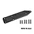 A black GPM Racing aluminium rear skid plate for RC vehicles, shown with six matching black countersunk screws on a white background.