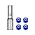 GPM 4.5mm Nyloc Wheel Nuts 4Pcs with Tool - Blue SCX30/005-B