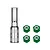 GPM 4.5mm Nyloc Wheel Nuts 4Pcs with Tool - Green SCX30/005-G