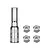 GPM 4.5mm Nyloc Wheel Nuts 4Pcs with Tool - Silver SCX30/005-S
