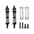 GPM Aluminium 71mm Front or Rear Adjustable Progressive Spring Shocks Set 2Pcs - Silver MQM071F/R-S-BK