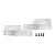 Two silver stainless steel GPM Racing rear mud guards with four black mounting screws on a white background.