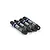 Four Pro-Line Pro-Spec RC shock absorbers with black plastic ends, silver springs, and blue anodized collars arranged on a white background.