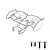A black and white line drawing of an MJX RC rear wing assembly with four included screws.