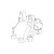 A black and white line drawing of an MJX RC front upper bulkhead spare part.
