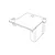 A black and white line drawing of an MJX RC upper servo mount spare part.