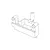 A black and white line drawing of an MJX RC lower servo mount spare part.