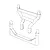 A black and white line drawing of two RC car body mount components.