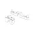 A line drawing illustration of two black plastic chassis cover mounting brackets for an MJX RC vehicle.