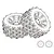 MJX RC All Terrain Tyres on Black Rims - Glued Wheels 2Pcs 14300D2