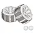 MJX RC 1/14 Paddle Tyres on Black Rims - Glued Wheels 2Pcs 14300E2
