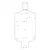 A black and white line drawing of an RC car main chassis plate with various mounting holes.