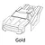 MJX RC 1/14 Truggy Painted Body Shell - Gold 1430D2
